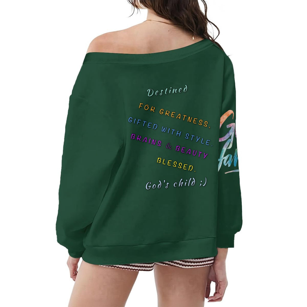 God's Child Women's Off-Shoulder Sweatshirt