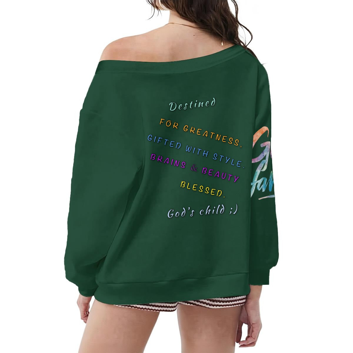 God's Child Women's Off-Shoulder Sweatshirt