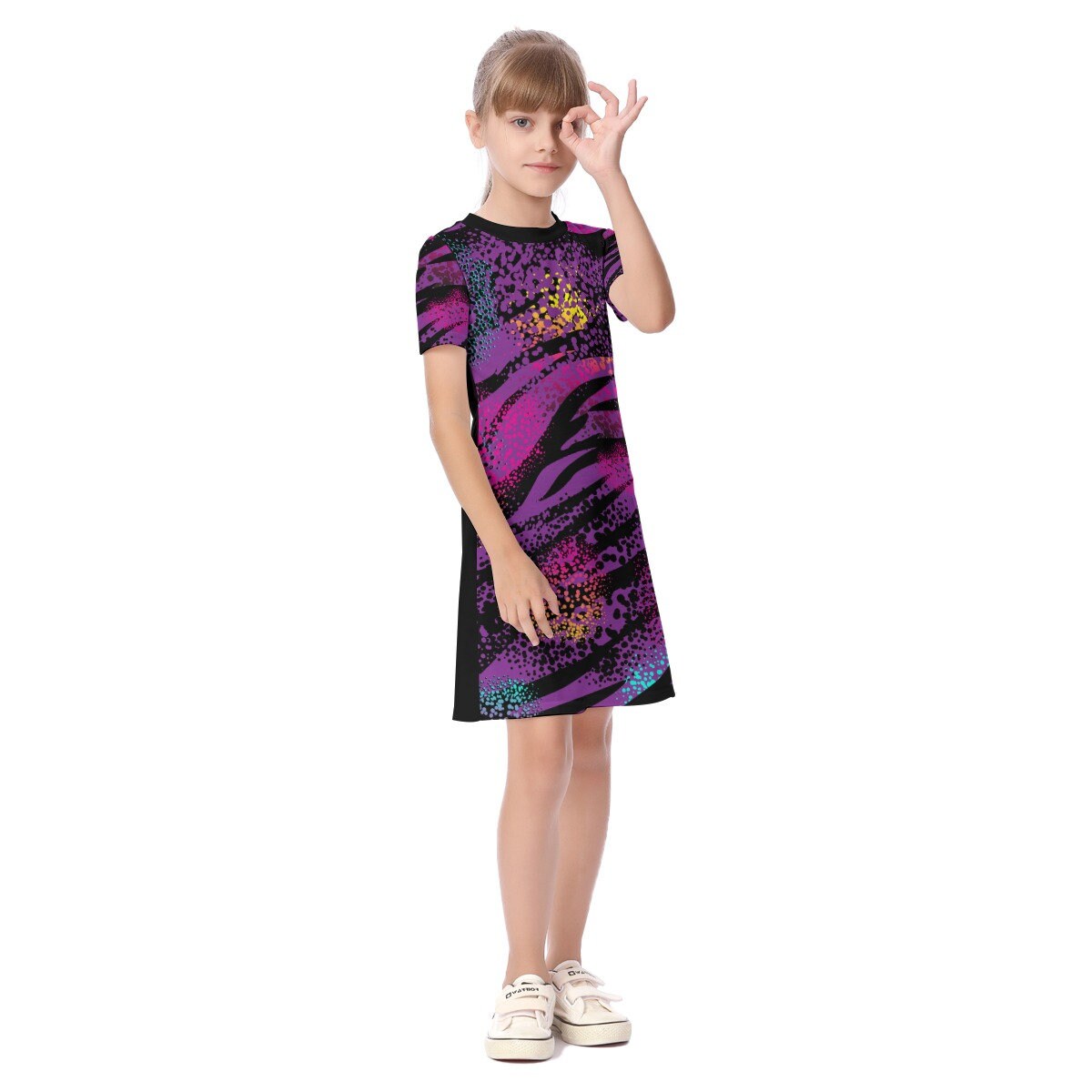 Hues of Pretty Kid's Short Sleeve Dress