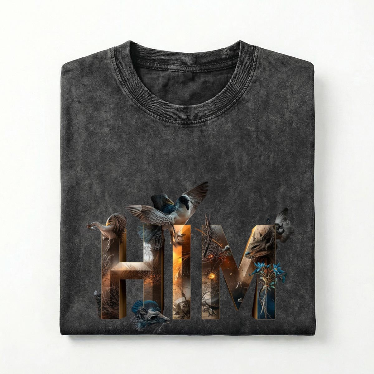 Him LV Men's washed T-shirt