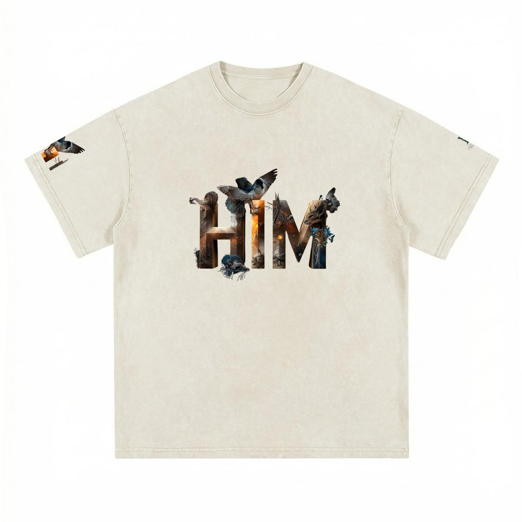 Him LV Men's washed T-shirt