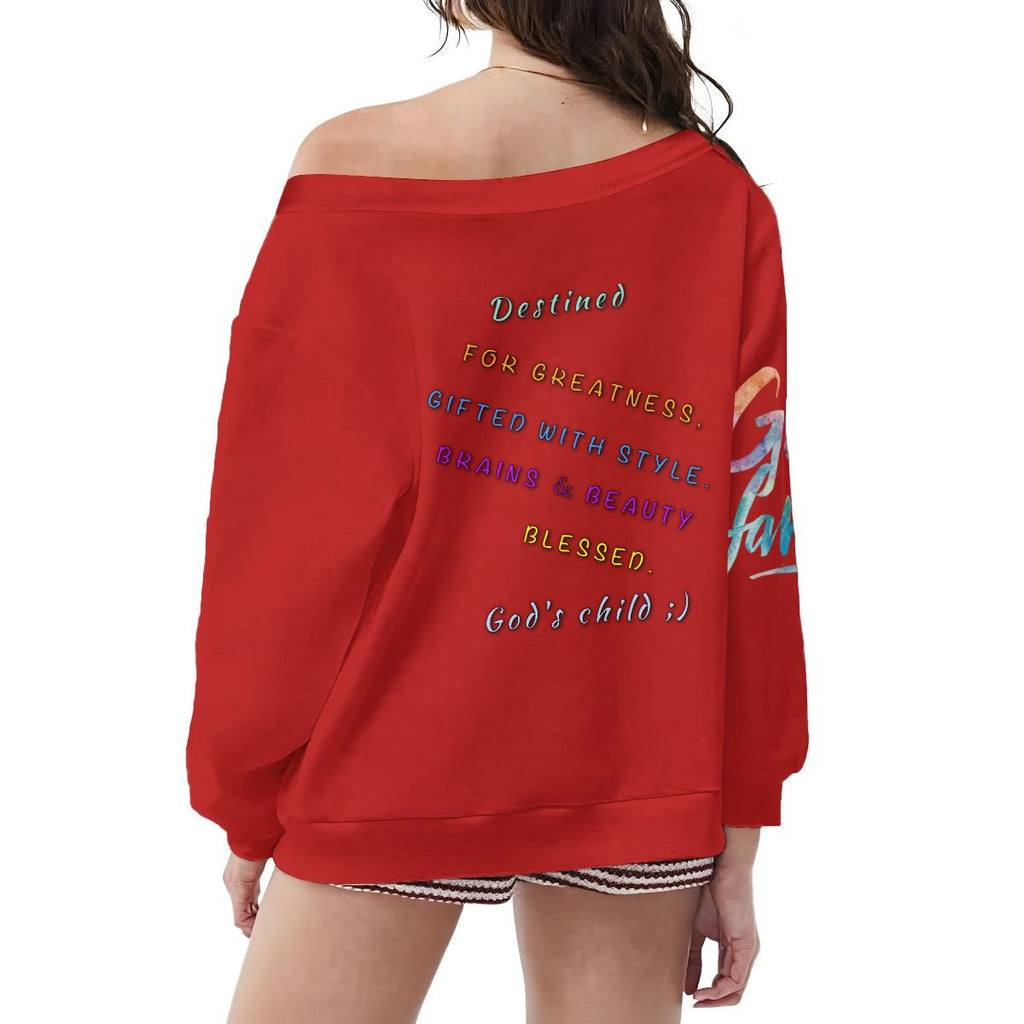 God's Child Women's Off-Shoulder Sweatshirt