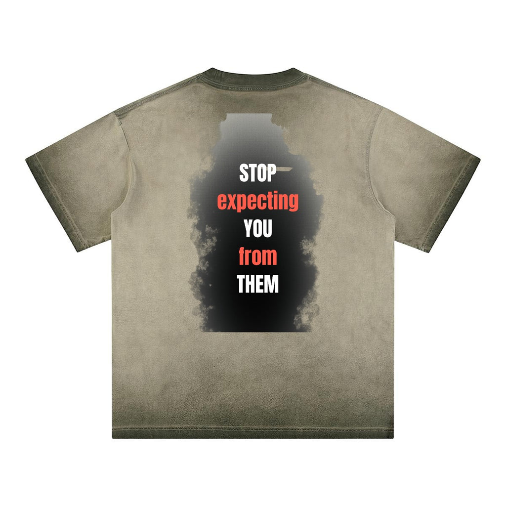 Stop expecting Men's Washed T-shirt