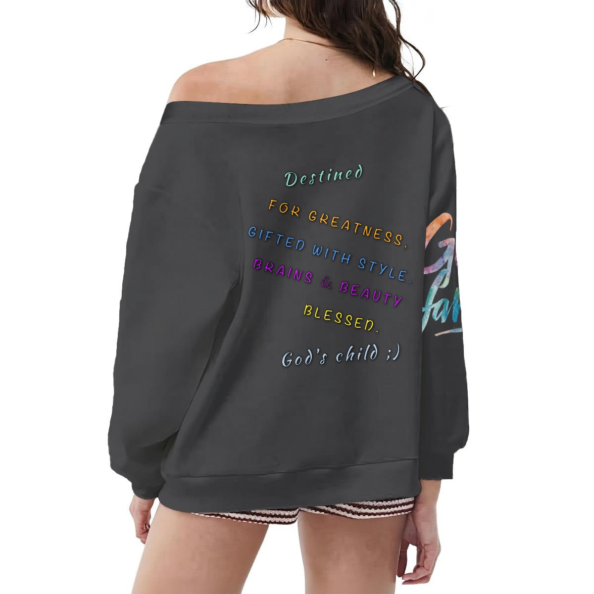 God's Child Women's Off-Shoulder Sweatshirt